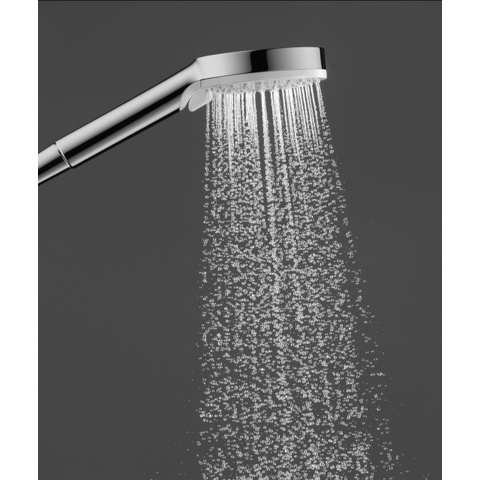 Hansgrohe Crometta Douchecombinatie: - met Ecostat - 1001 CL douchekraan - thermostatische - met glijstangset - 65cm - met Crome - thermostaat - wit chroom SW73235