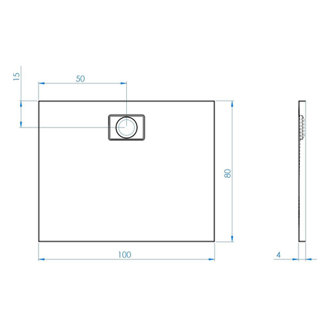 Xenz Flat Zero receveur de douche - 100x80x4 - acrylique - blanc SW378980