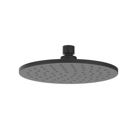 IVY Pact Ensemble de douche pluie - encastré - inverseur d'arrêt 2 voies - bras de plafond 30 cm - douche de tête ronde medium 20 cm - support avec sortie - flexible de douche 150 cm - douchette 3 jets - Noir mat PED SW1035451