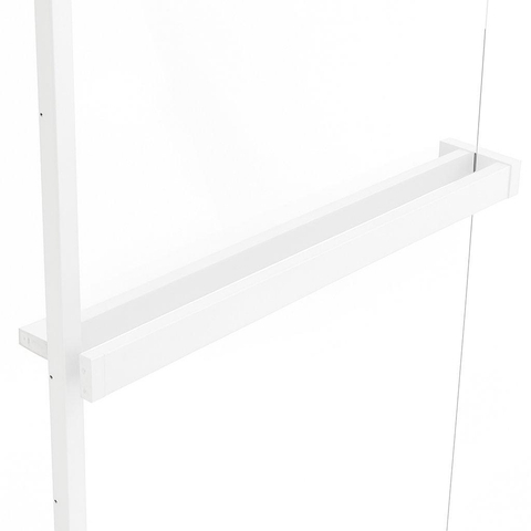 Fortifura Galeria handdoekrek voor inloopdouche - klemmen - 140cm - inkortbaar - mat wit SW1212786