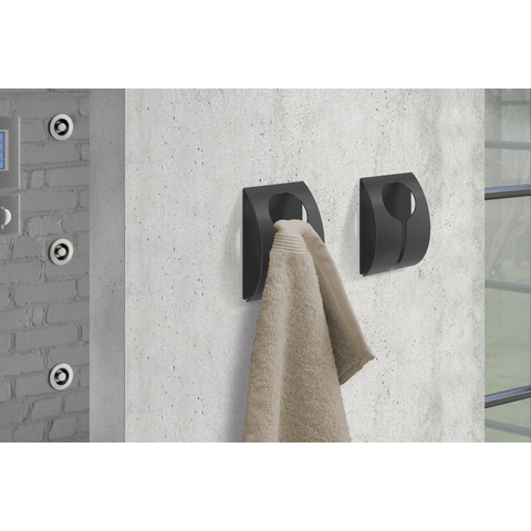 Zack Peco porte-serviettes - auto-adhésif - noir SW1159372