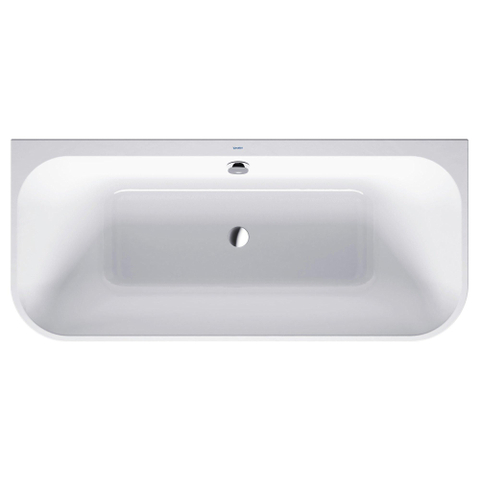 Duravit Happy D.2 Bad acryl half - vrijstaand - 180x80x46cm - met paneel - back-to-wall - glans wit SW68393