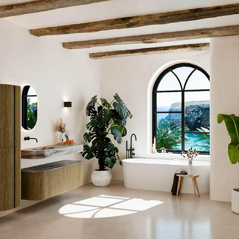 MONDIAZ THOR-DLUX Meuble de salle de bains 140cm arrondi gauche + droite couleur Dusk avec 1 tiroir et 2 portes. Vasque suspendue CLOUD Gauche sans trou de robinet couleur Sombra. SW1464352