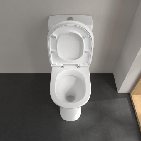 Villeroy & Boch ViCare Cuvette à fond profond - pour combinaison sans bride ViCare - au sol - avec AntiBac - Blanc Alpin AntiBac CeramicPlus SW654841