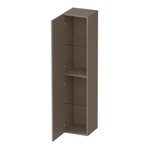 BRAUER Trust Armoire colonne - 160x35x35cm - excl. manette ouverte avec 2 portes gauche ou droite pivotante mat moka SW1203866