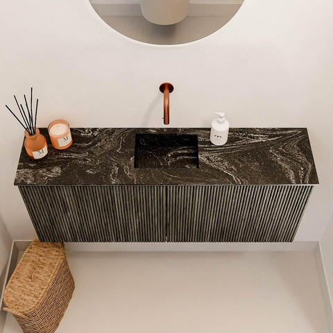 Mondiaz JOYA-DLUX 100cm toiletmeubel - kleur Shadow - Wastafel FAYE positie Midden Zonder kraangat kleur Lava. SW1422892