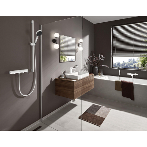 Hansgrohe VIVENIS 1 greeps wastafelkraan - 110 PopUp - trekwaste - mat wit SW642482