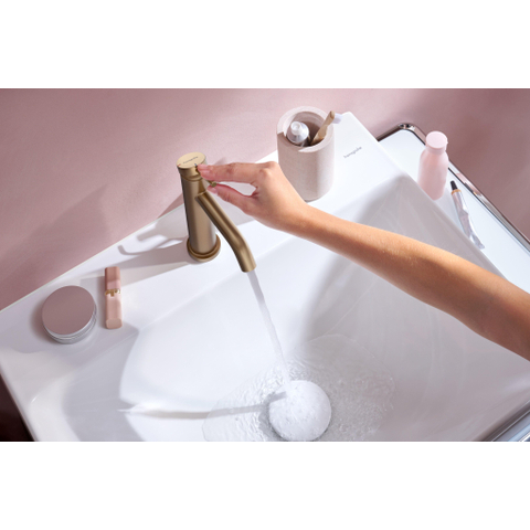 Hansgrohe Tecturis s Wastafelmengkraan - zonder waste - coolstart - 11.6cm uitloop - geborsteld brons SW918502