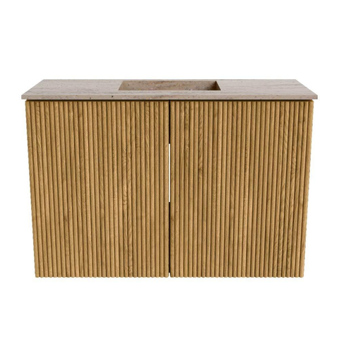 Mondiaz JOYA-DLUX 60cm toiletmeubel - kleur Oak - Wastafel FAYE positie Midden 1 kraangat kleur Saba. SW1424159