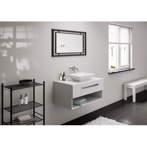Hansgrohe Vernis Shape 1 greeps wastafelkraan - inbouw - voor wandmontage - voorsprong 20 - 7 cm - hoogglans chroom SW651511