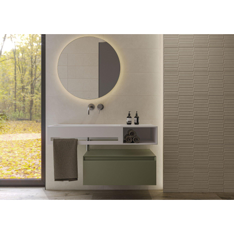 ÉCHANTILLON Terravito Evarno carreau mural - 30x75cm - rectifié - Ivory mat (crème) SW1130666