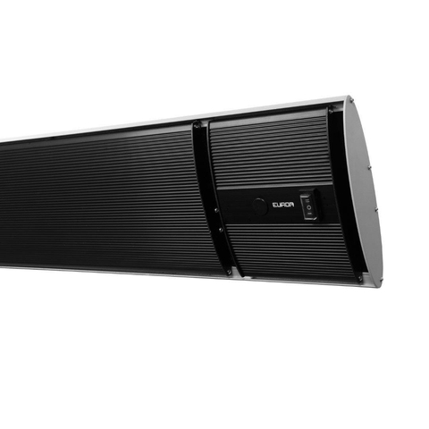 Eurom Chauffage de terrasse Outdoor Heatpanel 2400 watt mural/plafond avec télécommande noir SW539115