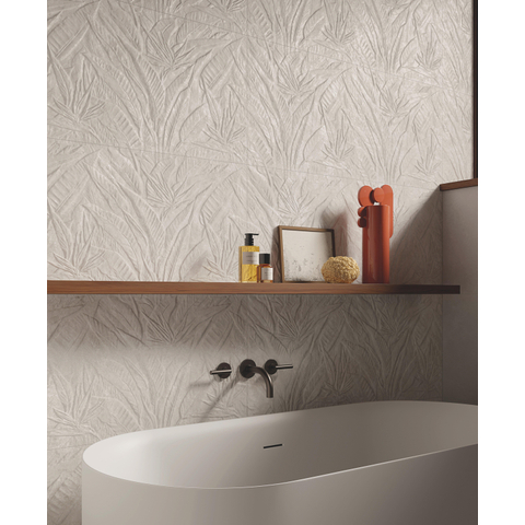 ÉCHANTILLON Terravito Elzino Carrelage murale - 50x120cm - rectifié - Aspect pierre naturelle - White mat (blanc) SW1221286