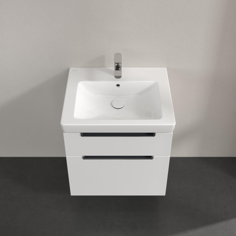 Villeroy & Boch Subway 2.0 wastafelonderkast - 58.7x59x45.4cm - glans wit SW118788