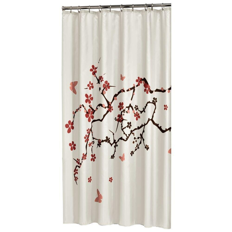 Sealskin Blossom Rideau de douche Polyester 180x200 cm Rouge SW23142