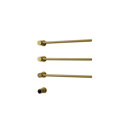 Rosani THREE Radiateur sèche-serviettes électrique - 52x54x13cm - 30watt - laiton brossé SW1381757