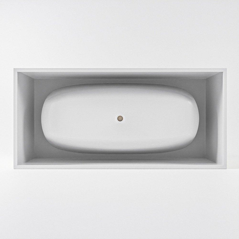MONDIAZ FREEZE baignoire autoportante - 180x85cm - Solid Surface - linen mat (beige) SW491477