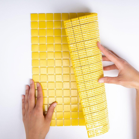 The Mosaic Factory Amsterdam mozaïektegel - 32x32cm - 4mm - vierkant - mat yellow (geel) SW62114