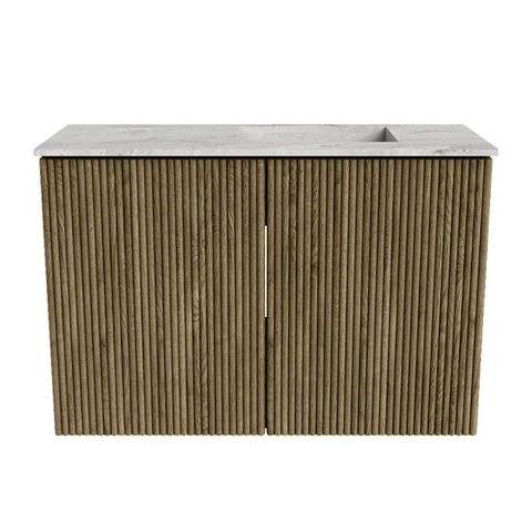 Mondiaz JOYA-DLUX 60cm meuble de salle de bains - couleur Dusk - Vasque FAYE position Droite 1 trou de robinet couleur Glace. SW1423135