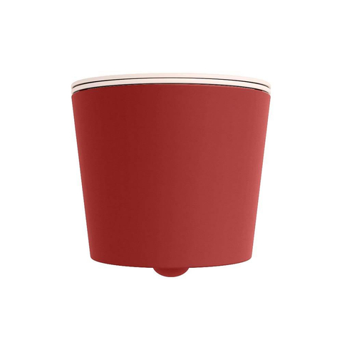 Mondiaz LAVIE hangtoilet – spoelrandloos – 36 x 53 cm – met softclose zitting – Fire (rood), zitting Rosee (roze) SW1208685