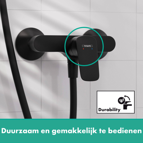 Hansgrohe Logis Eengreeps douchemengkraan - opbouw - mat zwart SW918594