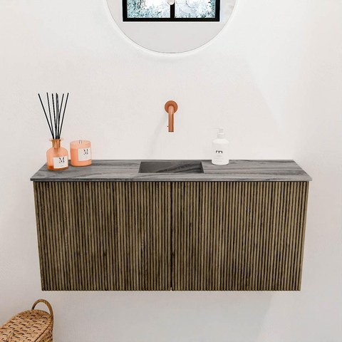 Mondiaz JOYA-DLUX 90cm toiletmeubel - kleur Dusk - Wastafel FAYE positie Midden Zonder kraangat kleur Sombra. SW1426141