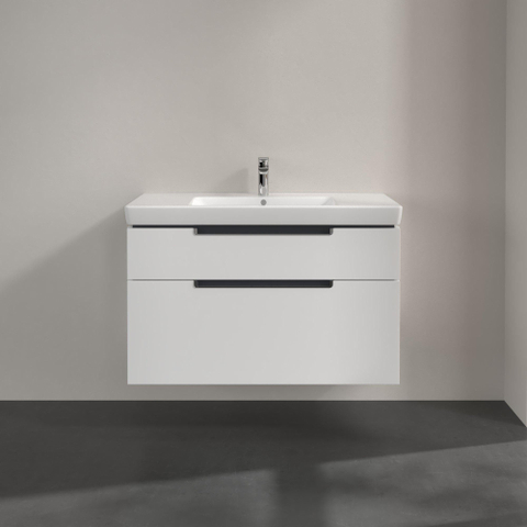 Villeroy & Boch Subway 2.0 wastafelonderkast - 98.7x59x44.9cm - mat wit 1025043