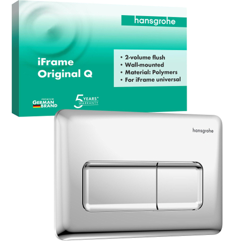 Hansgrohe IFrame Original Q Drukplaatvoor - dualflush - chroom SW1406571