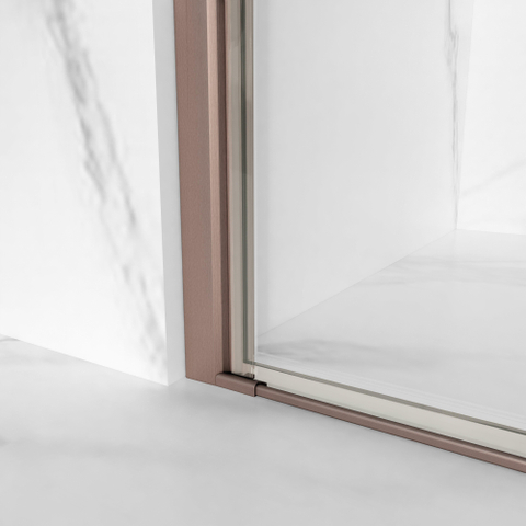 Fortifura Galeria Douchedeur - 100x200 - Profiel veiligheidsglas - antikalk - PVD - geborsteld koper SW1122495