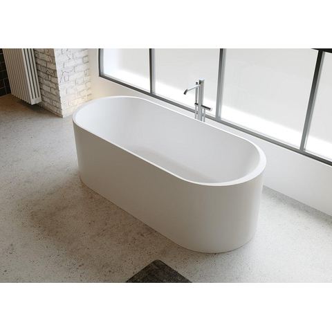 Baignoire îlot Riho Valor - 170x72x55cm - solid surface - blanc mat SW416717