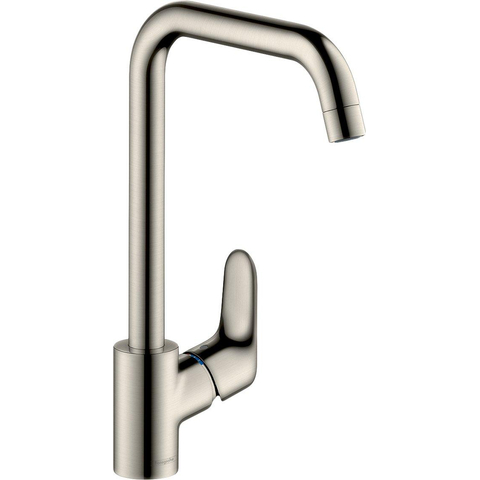 Hansgrohe Focus m41 E2 keukenkraan - met hoge - draaibare uitloop instelbaar - 110 - 150 en 360 - rvs look 0605550
