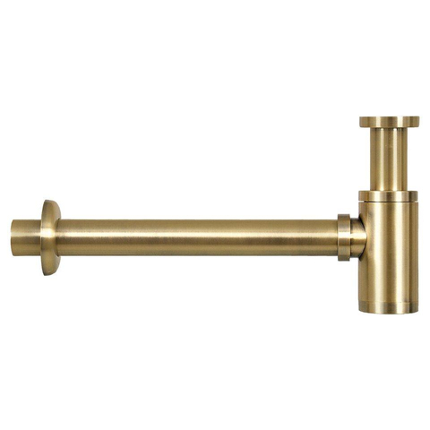 Differnz koudwaterkraan 13.4x8.2cm recht - afvoerplug - sifon - mat goud SHOW26839