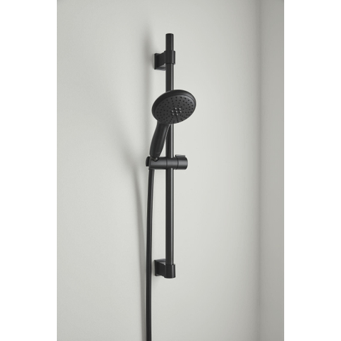 Grohe Vitalio Start 110 Glijstangset - 60cm - ronde handdouche - 2 straalsoorten - gladde doucheslang - matte black (mat zwart) SW1126516