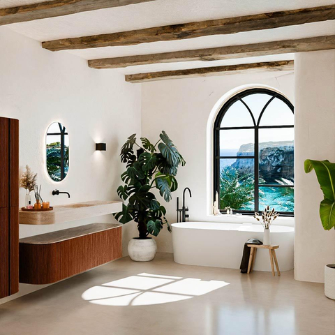 MONDIAZ THOR-DLUX Meuble de salle de bains - 170cm - arrondi gauche + droite - couleur Ruby - 1 tiroir - 2 portes - Vasque suspendue CLOUD Milieu sans trou de robinet couleur Saba SW1465732