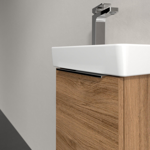 Villeroy & Boch Architectura Fonteinonderkast - 24.3x31cm - 1 draaideur rechts - Oak Kansas (hout) SW1162448