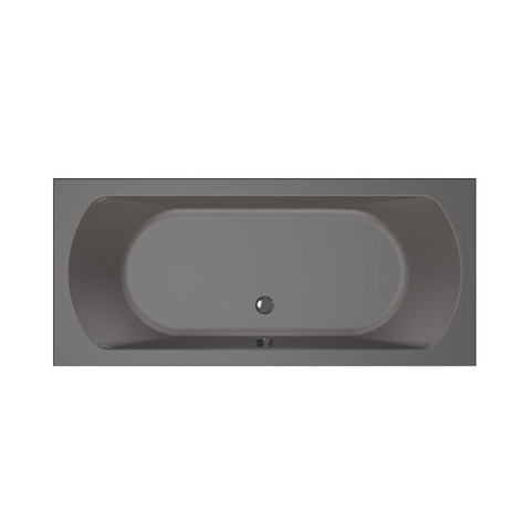 Xenz Lagoon Duobad - 180x80x53 - afvoer Midden - acryl - antraciet SW103179