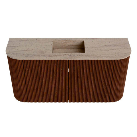 Mondiaz JOYA-DLUX 83.2cm toiletmeubel - ronding links en rechts kleur Ruby - Wastafel FAYE positie Midden Zonder kraangat kleur Saba. SW1425630