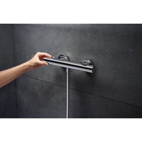Hansgrohe Ecostat fine Douchekraan - thermostatisch - zonder omstel HOH=15cm - thermostaat - hoogglans chroom (wit) SW1152220