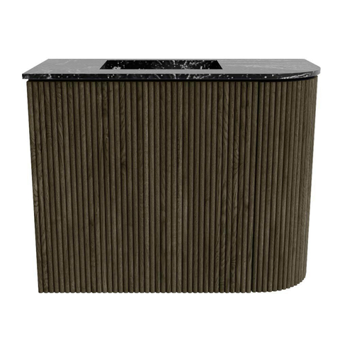 Mondiaz JOYA-DLUX 51.6cm toiletmeubel - ronding rechts kleur Shadow - Wastafel FAYE positie Links 1 kraangat kleur Lava. SW1422874