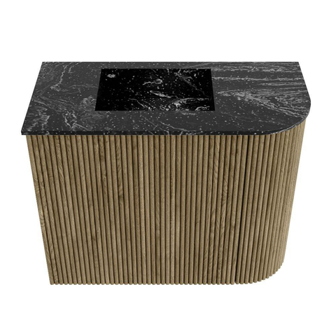Mondiaz JOYA-DLUX 51.6cm toiletmeubel - ronding rechts kleur Dusk - Wastafel FAYE positie Links 1 kraangat kleur Lava. SW1423234