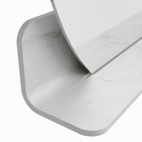 Mondiaz SPOT miroir – Ø 80 cm – avec tablette – Opalo (marbre blanc) SW1235655