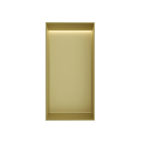 Hotbath &MORE Inbouwbox of inbouwnis - 30x15x10 - frameless + LED - PVD - geborsteld messing (goud) SW1246524