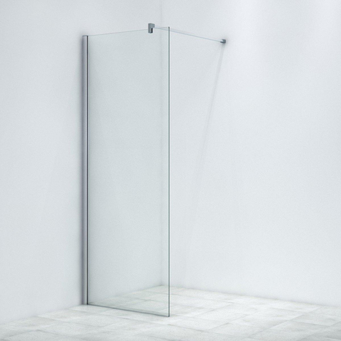 FugaFlow Eccelente Douche à l'italienne en verre - 80x200cm - verre clair - chrome SW1468454