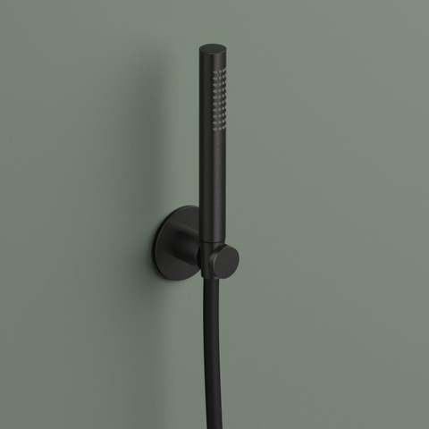 Hotbath Ace Handdoucheset - staafhanddouche - wandsteun - 150cm - doucheslang - PVD - zwart geborsteld SW1118008