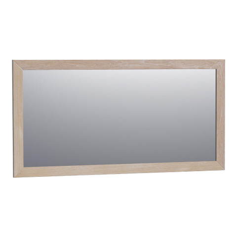 BRAUER Citrine miroir - 140x70cm - rectangulaire - lamelles chêne blanc cadre SW393236