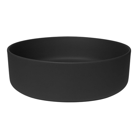 QeramiQ Dely vasque à poser - 36x36x12cm - sans trop-plein - rond - céramique - noir mat SW1244988