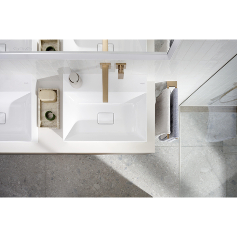 Hansgrohe Metropol 1 greeps wastafelkraan - afbouwdeel - met voorsprong 225 mm en afvoerplug - geborsteld brons SW358689