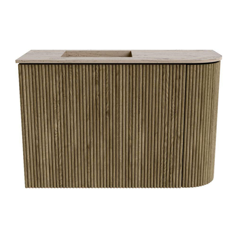Mondiaz JOYA-DLUX 61.6cm toiletmeubel - ronding rechts kleur Dusk - Wastafel FAYE positie Links Zonder kraangat kleur Arena. SW1425765