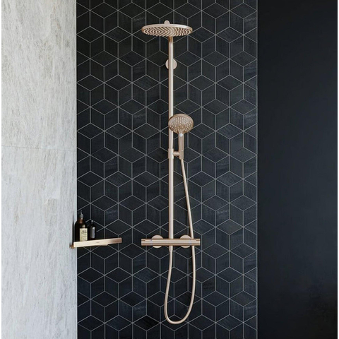 Hansgrohe Raindance Select S - select Regendoucheset - thermostaat - hoofddouche 24cm - geborsteld brons SW297592