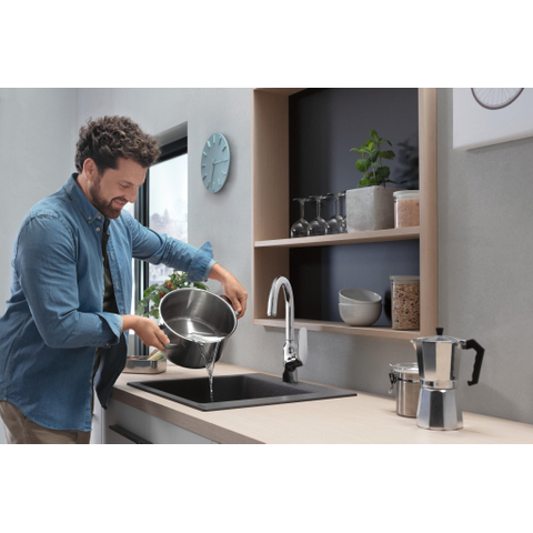 Hansgrohe Focus m42 Eengreeps keukenmengkraan - 220 - hoogglans chroom SW241697
